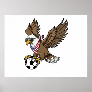Coole USA Fußball-Adler-Sonnenbrille Vintage Patri Poster