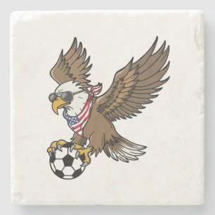 Coole USA-Fußball-Adler-Sonnenbrille Vintage Patri Steinuntersetzer