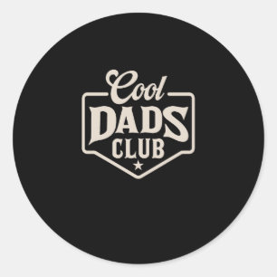 Coole Väter Club Retro Groovy Der sonnige Vater Runder Aufkleber