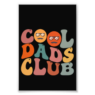 Coole Väter Club Vater Vatertag Retro Groovy Fotodruck