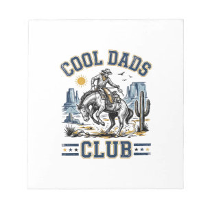 Coole Väter Club Vintage Cowboy Western Hemd Desig Notizblock