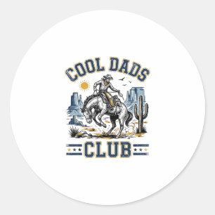 Coole Väter Club Vintage Cowboy Western Hemd Desig Runder Aufkleber