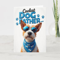 Coole Vater-Hund-Illustrationskarte