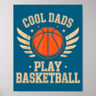Coole Väter Illustration Basketball Poster