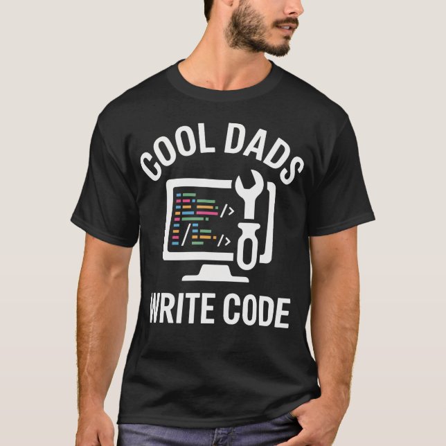 Coole Väter schreiben Code Lustiger Programmierer  T-Shirt (Vorderseite)