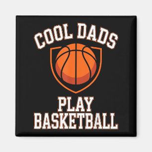 Coole Väter spielen Basketball Grafik Kunst Magnet