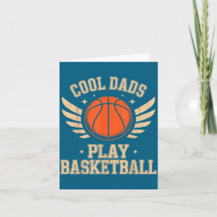 Coole Väter spielen Basketball-Illustration Karte