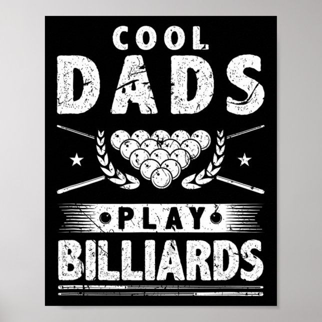 Coole Vater spielen Billiard Poster (Vorne)