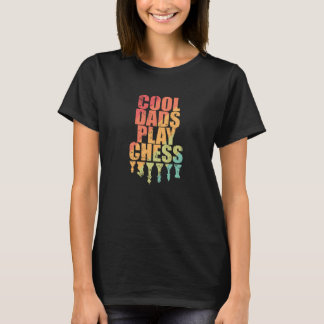 Coole Vater spielen Schachspiel T-Shirt