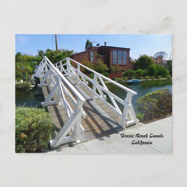 Coole Venedig Beach Canals Postcard! Postkarte (Vorderseite)