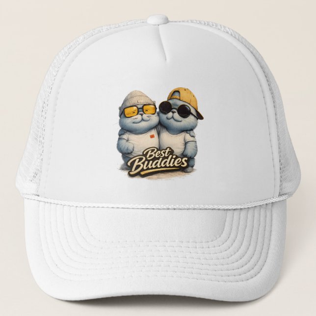 🧢😎 Coole Vibes für dich und deine Crew 🐾🧡 Truckerkappe (Vorderseite)