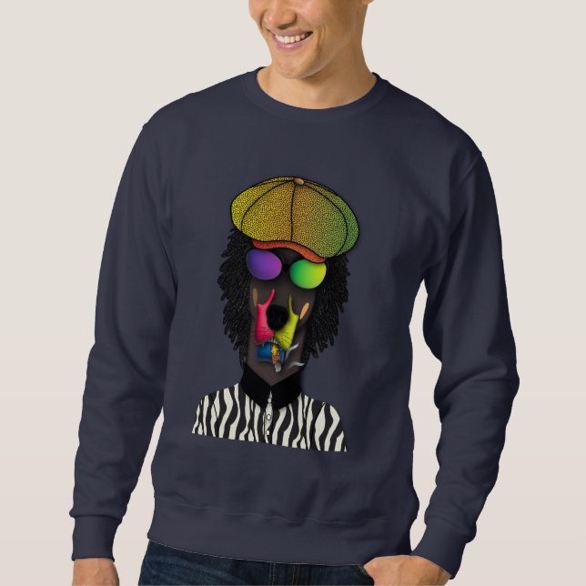 "Coole Vibes Only" Urban Dobermann Sweatshirt (Vorderseite)