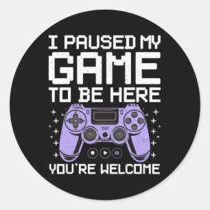 Coole Videospielkunst von Men Women Video Gamer Ga Runder Aufkleber