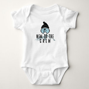 Coole Vintage-Abfahrtsskifahren Süße Skifahrerin Baby Strampler
