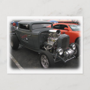 Coole Vintage-Auto-Postkarte! Postkarte