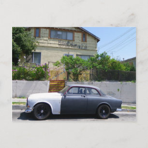 Coole Vintage-Auto-Postkarte! Postkarte