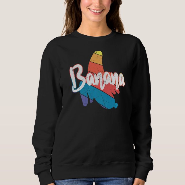 Coole Vintage Bananenvegane Sweatshirt (Vorderseite)