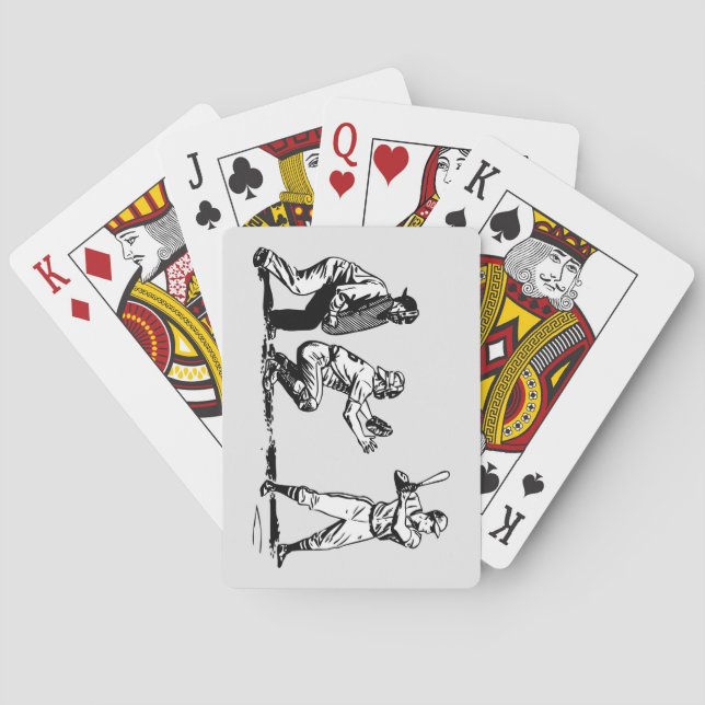 Coole Vintage Baseball-Spieler während der Basebal Spielkarten (Rückseite)