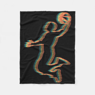 Coole Vintage Basketballspieler Slam Dunk Coach Si Fleecedecke