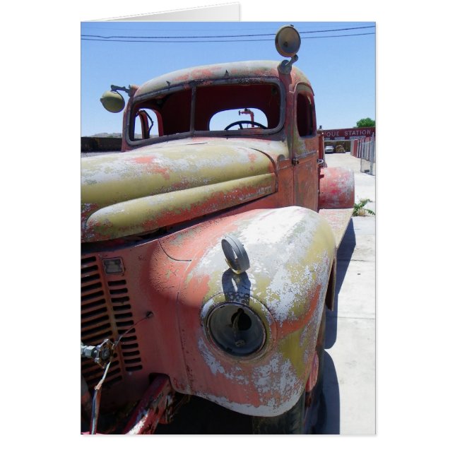 Coole Vintage Car Grußkarte! (Vorne)