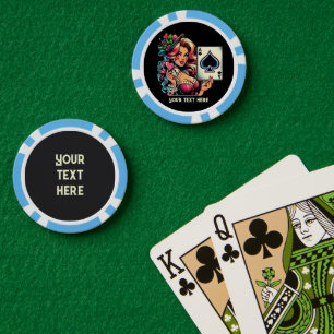 Coole Vintage Dame Casino Pokerchips