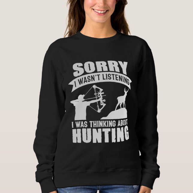 Coole Vintage Elche Hirschjagd Bogenschießen Sweatshirt (Vorderseite)