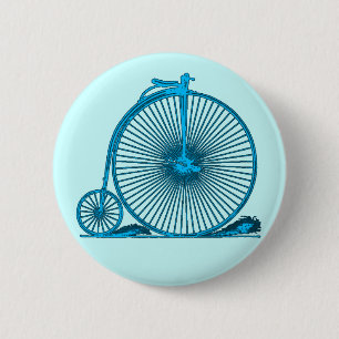 Coole Vintage-Fahrrad-Illustrationsprodukte Button
