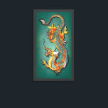 Coole Vintage Fantasiewelt Drache Tattoo Leinwanddruck<br><div class="desc">Schöne, bunt und zeitgenössisch orange und gelb gefärbt Vintag und alte Schule Chinesischer Feuerdrache Tattoo-Design auf grünem Grunge Hintergrund. Hergestellt für Tätowierung, orientalische, chinesische oder japanische Kunst, Drache, Fantasiewesen oder Science Fiction Liebhaber. Origineller, klassischer, eleganter und skurriler Dekorakzent, um Ihr Elternschlafzimmer, Wohn- oder Familienzimmer, Uni-Studentenheim, Apartment oder Studio mit zu...</div>