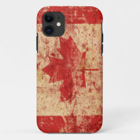 Coole Vintage-Flagge Kanadas Ahornblatt iPhone-Hül