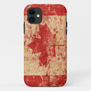 Coole Vintage-Flagge Kanadas Ahornblatt iPhone-Hül Case-Mate iPhone Hülle