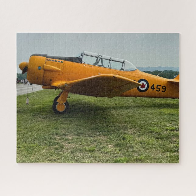Coole Vintage-Flugzeug-Foto-Pilot-Luftfahrt  Puzzle (Horizontal)
