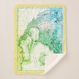 Coole Vintage Geografie Neue Weltkarte Sherpadecke