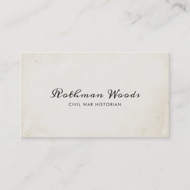 Coole Vintage handgeschriebene Kalligrafie Visitenkarte (Vorderseite)