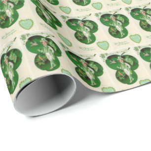 Coole Vintage-Irland-Kachel Muster St. Patrick's Geschenkpapier