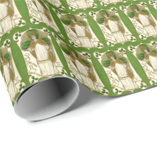 Coole Vintage-Irland-Kachel Muster St. Patrick's Geschenkpapier