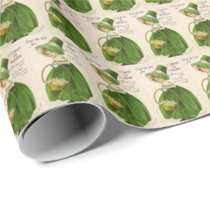 Coole Vintage-Irland-Kachelstruktur Saint Patrick' Geschenkpapier