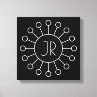 Coole Vintage Logo-Stilmonogramm | Schwarz/Weiß