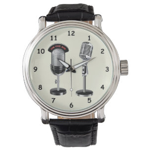 Coole Vintage Mikrofone Armbanduhr