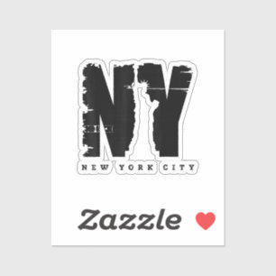 Coole Vintage New York City Style Tee Shirts, New Aufkleber