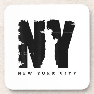 Coole Vintage New York City Style Tee Shirts, New  Getränkeuntersetzer