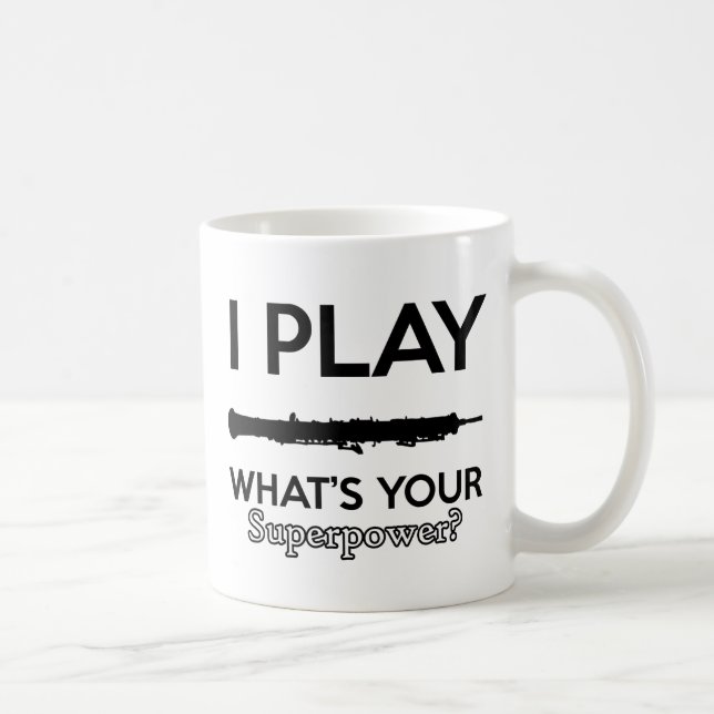 coole Vintage oboe Entwürfe Kaffeetasse (Rechts)
