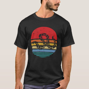 Coole Vintage-Python-Schlange Retro-Stil Programmi T-Shirt