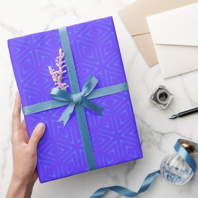 Coole Vintage Schimmergeometrie Geschenkpapier (Schenken)