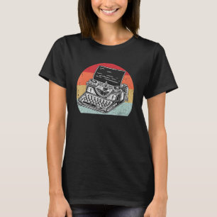 Coole Vintage Schreibmaschine für Männer - Autorin T-Shirt