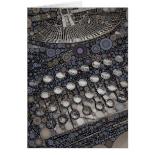 Coole Vintage Schreibmaschine Moderner Pop Art