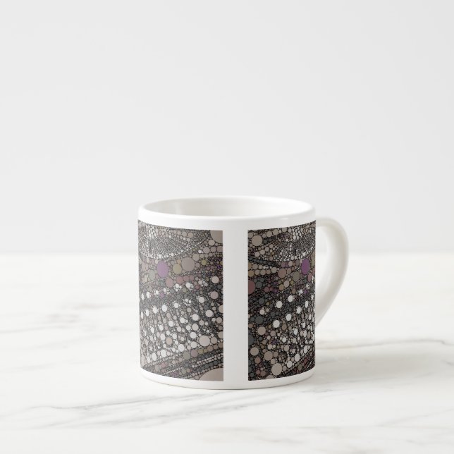 Coole Vintage Schreibmaschine Moderner Pop Art Espressotasse (Vorderseite Rechts)