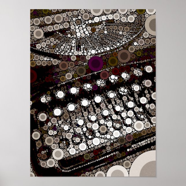 Coole Vintage Schreibmaschine Moderner Pop Art Poster (Vorne)