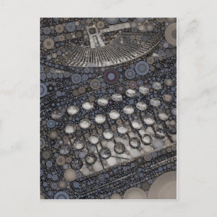 Coole Vintage Schreibmaschine Moderner Pop Art Postkarte