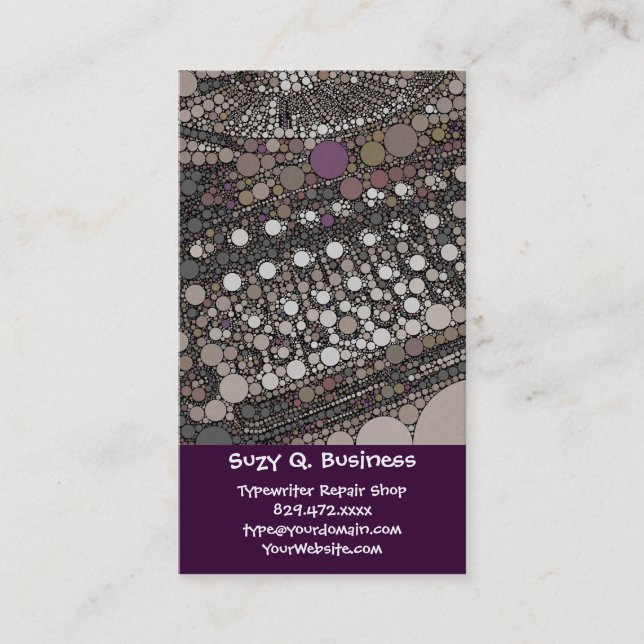 Coole Vintage Schreibmaschine Moderner Pop Art Visitenkarte (Vorderseite)