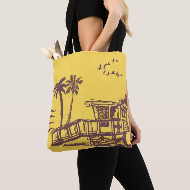 Coole Vintage Strandskizze (Von Nahem)